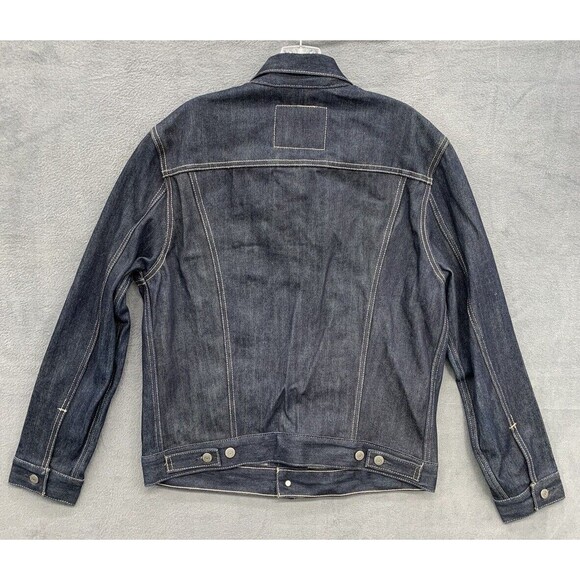 Levi's Trucker Denim Jean Jacket Dark Indigo Blue Men’s - Picture 3 of 16
